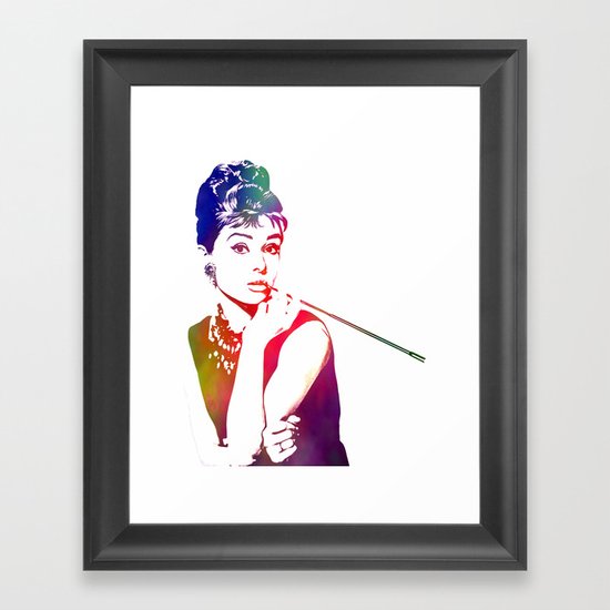 Audrey Hepburn Breakfast at Tiffany's Framed Art Print