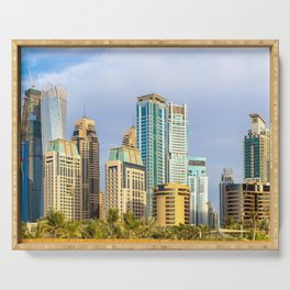 Dubai modern skyscrapers Corniche Serving Tray