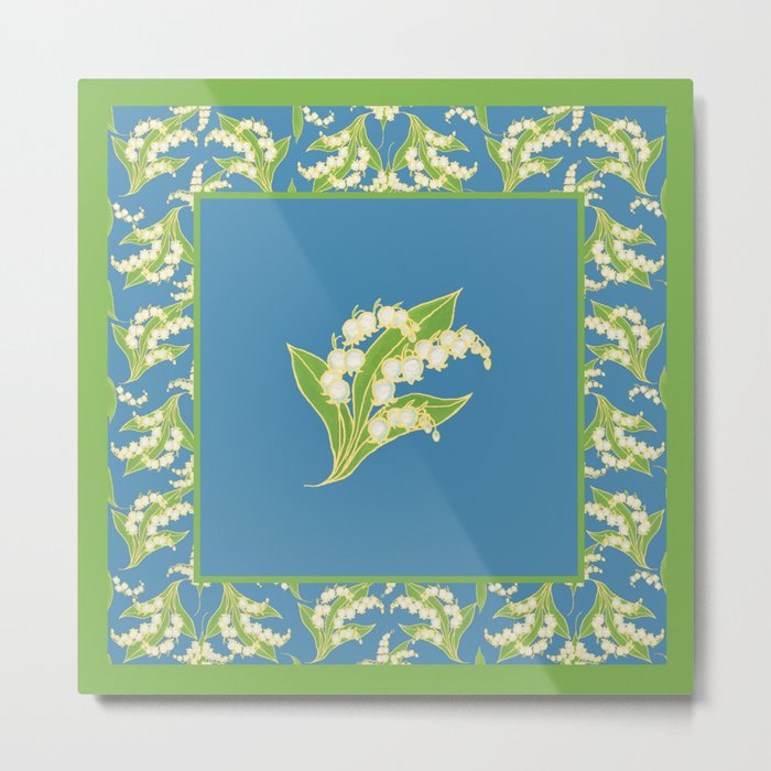 Vintage Lily-of-the-Valley Metal Print