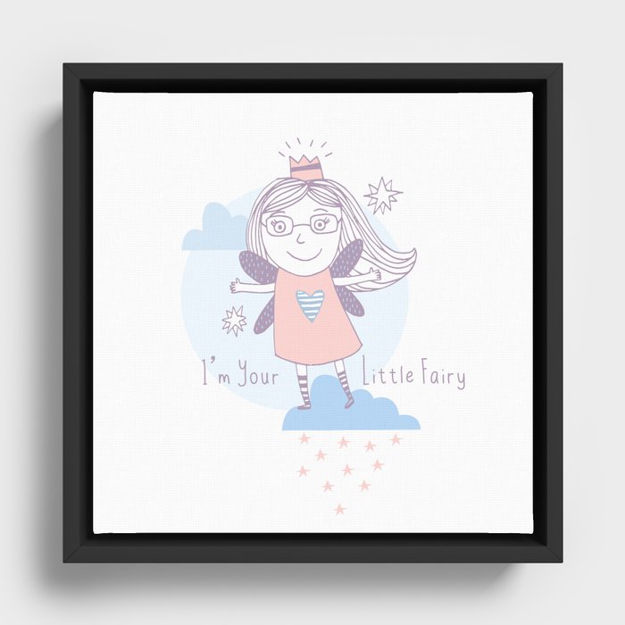 Cute Little Fairy Framed Canvas