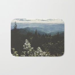 Smoky Mountains - Nature Photography Badematte | Woods, Flowers, Summer, Adventure, Mountain, Nature, Flower, Wanderlust, Pattern, Illustration 