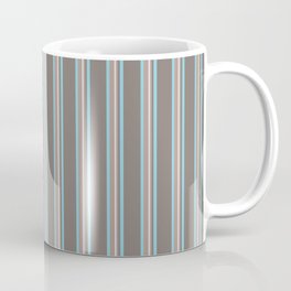 Retro Stripes Mauve and Light Blue Coffee Mug