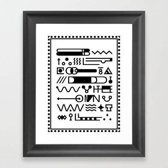 Blood On The Wall Framed Art Print