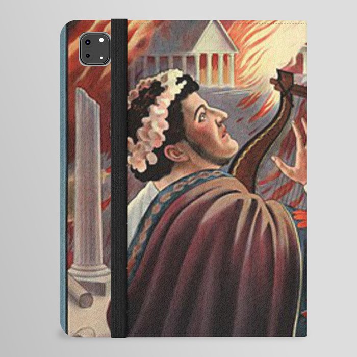 Quo Vadis Nero Sings While Rome Burns Old Movie  iPad Folio Case