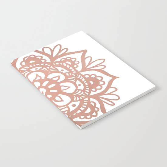 Rose Gold Mandala Notebook
