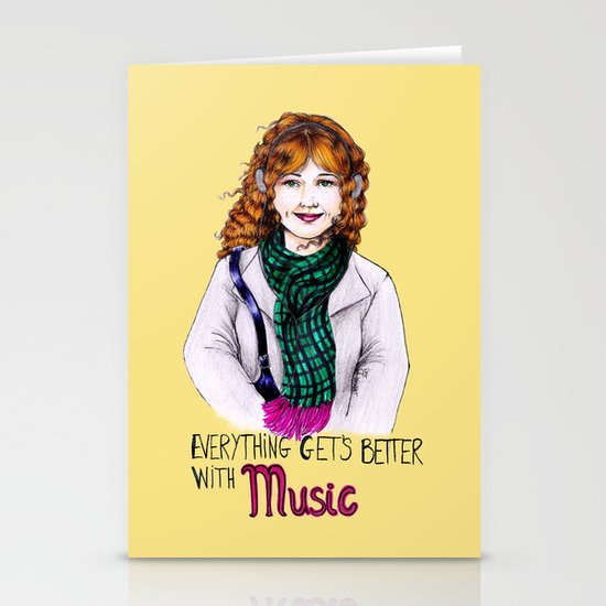 Everything get's better with MUSIC Stationery Cards