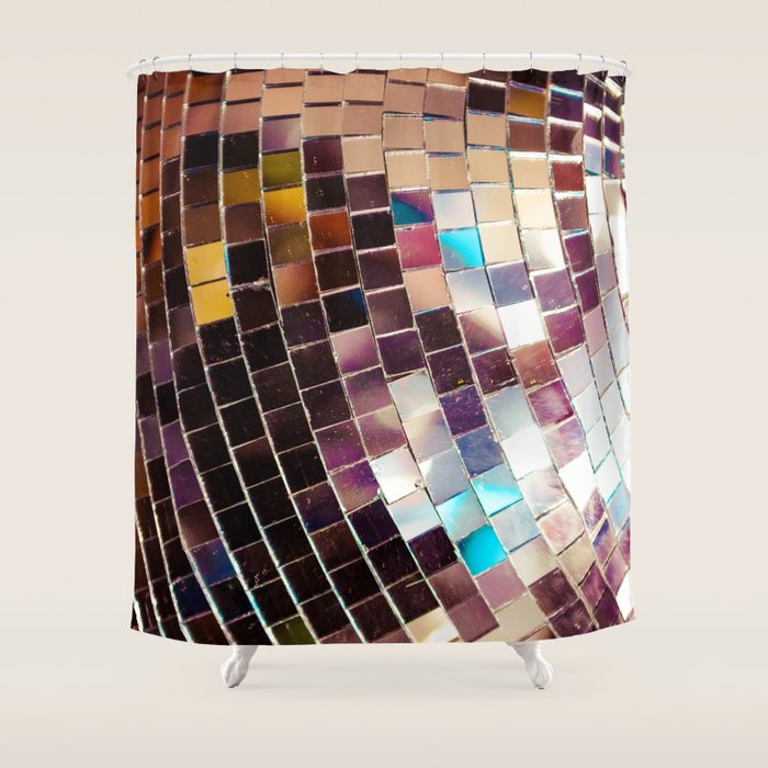 Disco Ball Shower Curtain by essential image Society6