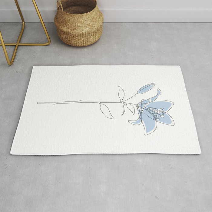 Blue Lily Rug