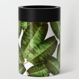 Tropical banana leaves, jungle leaf seamless floral pattern white background. Artistic palms pattern with seamless repeating design. Pattern summer Can Cooler