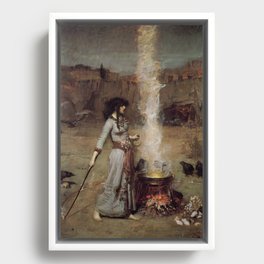 The Magic Circle, John William Waterhouse Framed Canvas