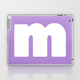 m (White & Lavender Letter) Laptop Skin
