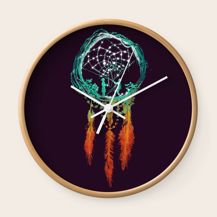 Dream Catcher (the rustic magic) Wall Clock by budikwan Society6