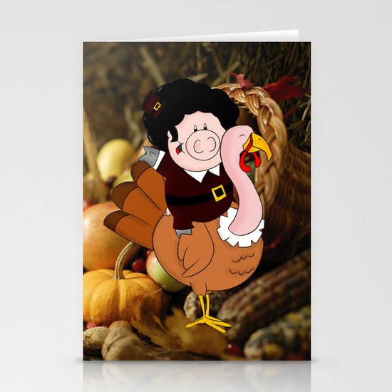 Thanksgiving turkeys Stationery Cards