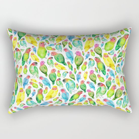 Love Birds Pattern Rectangular Pillow