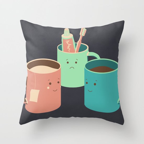 Mugs Throw Pillow