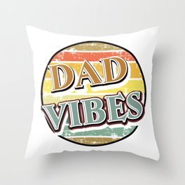 Dad vibes retro sunset Fathersday 2022 gift Throw Pillow
