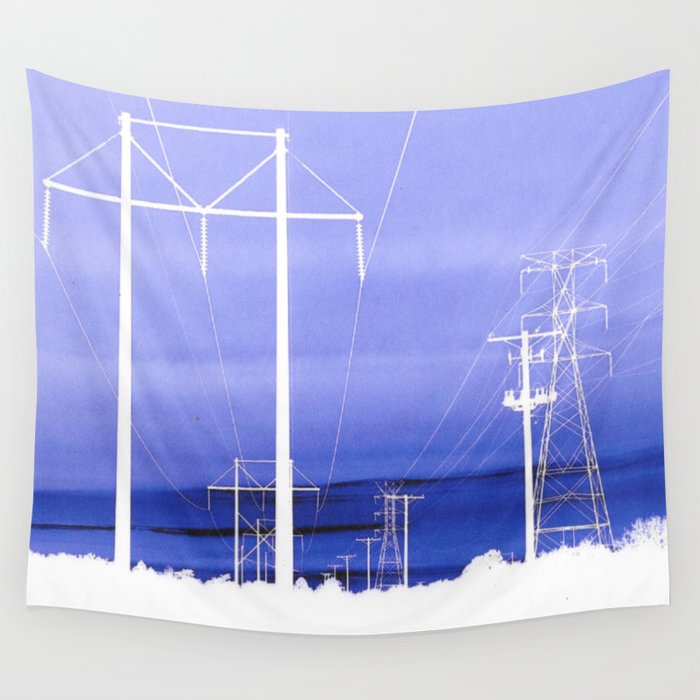 Electric blues Wall Tapestry