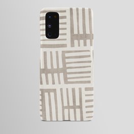 Minimalist Beige White Abstract Lines 002 Android Case