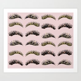Blush pink - glam lash design Art Print
