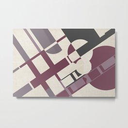 Space Probe Abstract in Mulberry, Aubergine, Mauve and Grey Metal Print | Lines, Geometric, Absstract, Linen, Space, Simplydesign, Office, Home, Diagonals, Circles 