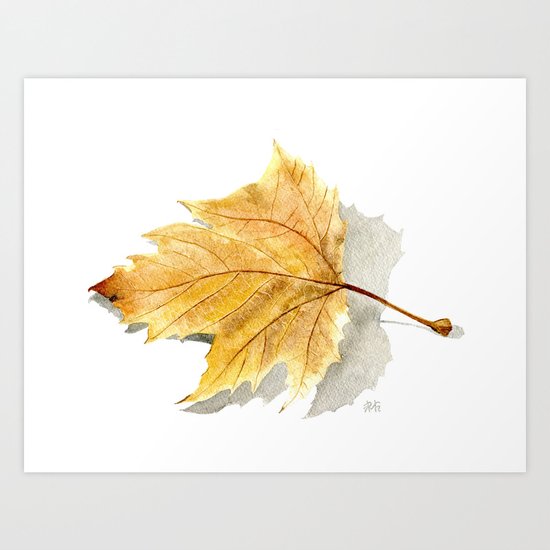 Autumn leaf Art Print