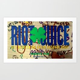 Riot Juice Art Print | Dennis, Grainalcohol, Design, Riotjuice, Blasted, Sunny, Chardeemacdennis, Always, Graphicdesign, Charlie 