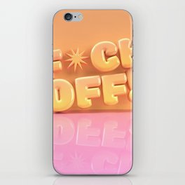 3d funny text iPhone Skin