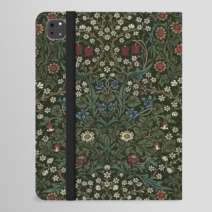 William Morris Vintage Blackthorn Green 1892 iPad Folio Case