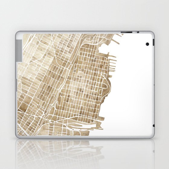 Hoboken New Jersey city map Laptop & iPad Skin