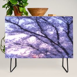 Periwinkle Lavender Flower Tree Credenza