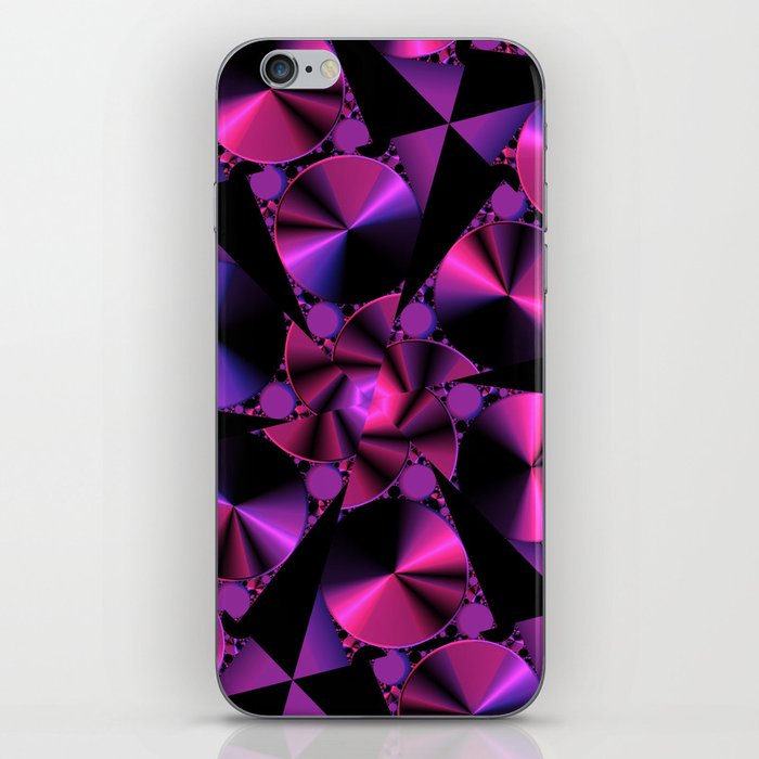 Abstract 344 a berry and black kaleidoscope iPhone Skin