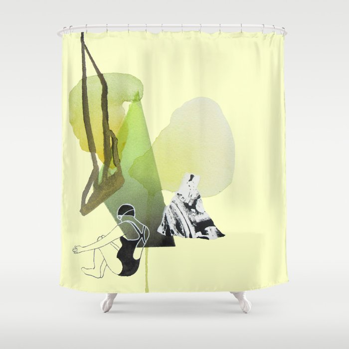 Green Shard Shower Curtain