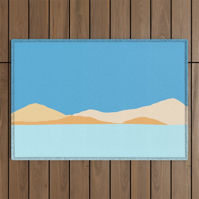 View From The Sea / Abstract Landscape Outdoor Rug