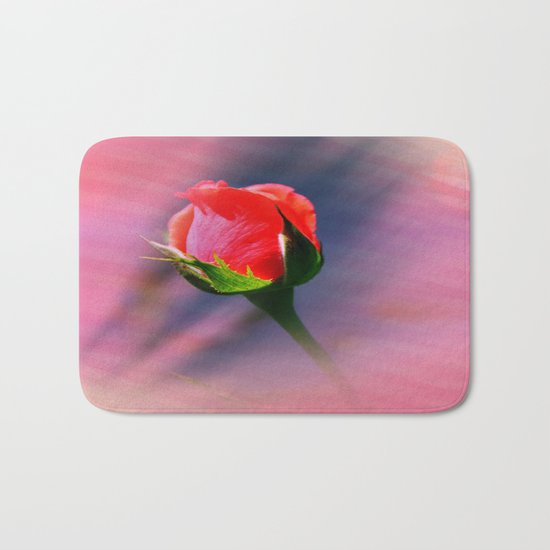 Sunset Rose Bud Bath Mat