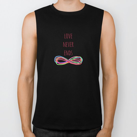 Love Never Ends (black) Biker Tank