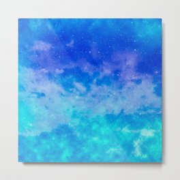 Sweet Blue Dreams Metal Print | Beautiful, Sky, Skies, Digital, Star, Glitter, Stars, Sweet, Glitters, Lovely 