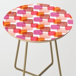 Modern Abstract Squares - Warm Color Palette  Side Table