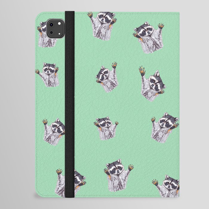 Playful Dancing Raccoons Edition 5 iPad Folio Case
