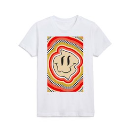 Trippy Smiley Face Kids T Shirt