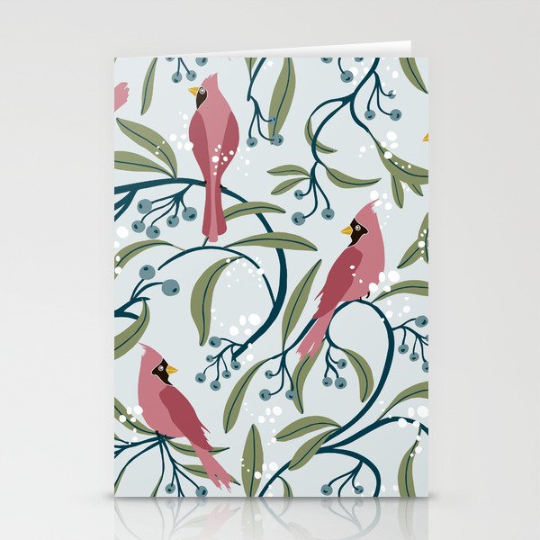 Winter Cardinals Stationery Cards