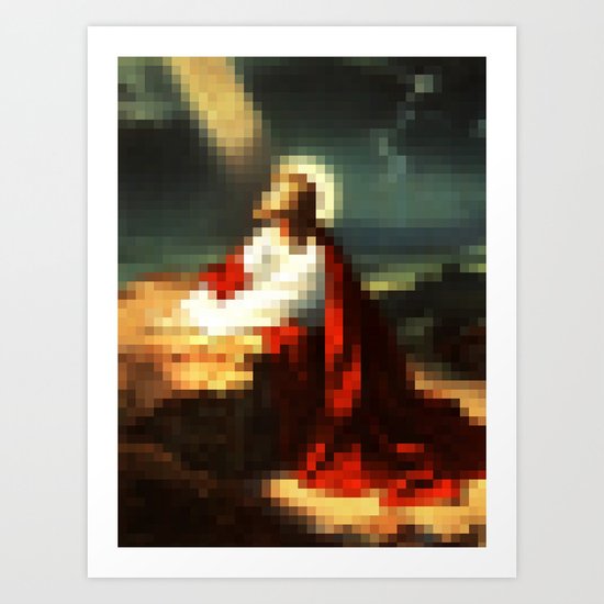 Digital Jesus Art Print