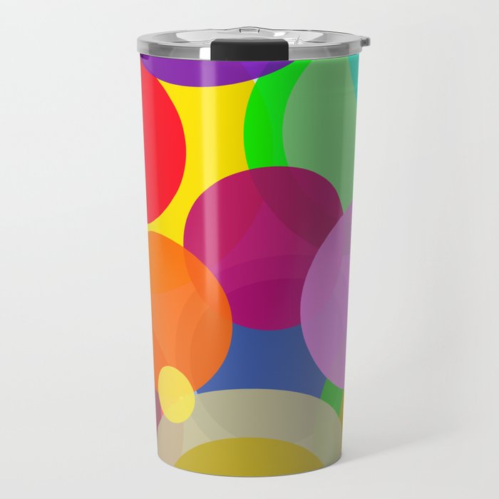 Colorful Circles Travel Mug