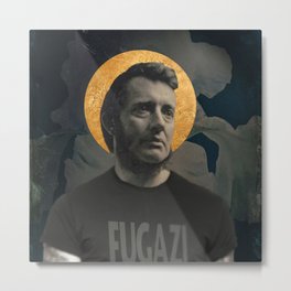 The First Straight Edge Saint Metal Print | Hipster, Straightedge, Collage, Punk, Photomontage, Digital, Fugazi, Saint, Hardcore, Religious 