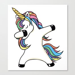 Dabbing Unicorn Canvas Print