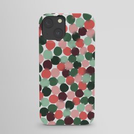Watercolor Holiday Dots iPhone Case