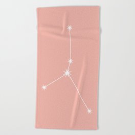 CANCER Pastel Pink – Zodiac Astrology Star Constellation Beach Towel