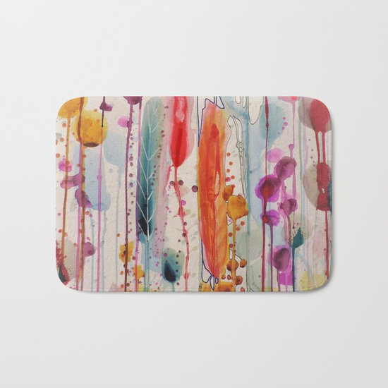champs fleuris Bath Mat