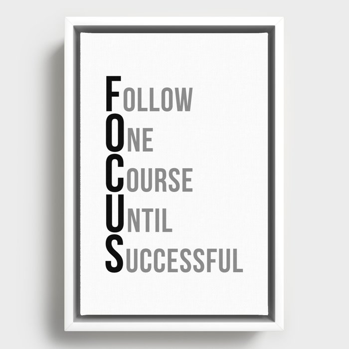 Follow One Course Until Successful, Office Decor, Office Wall Art