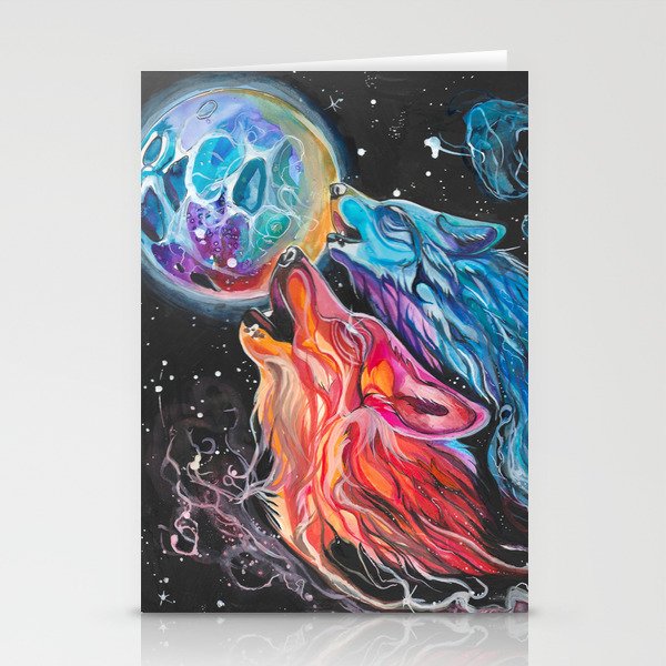 Space Howl Stationery Cards