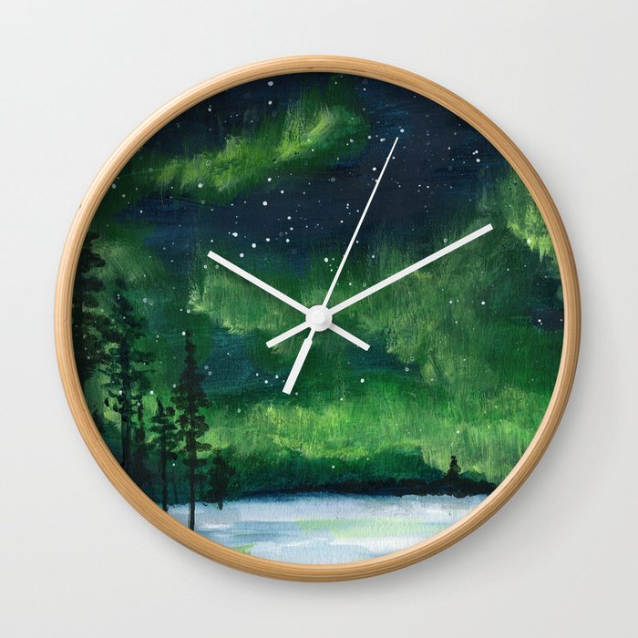 Northern Lights Wall Clock